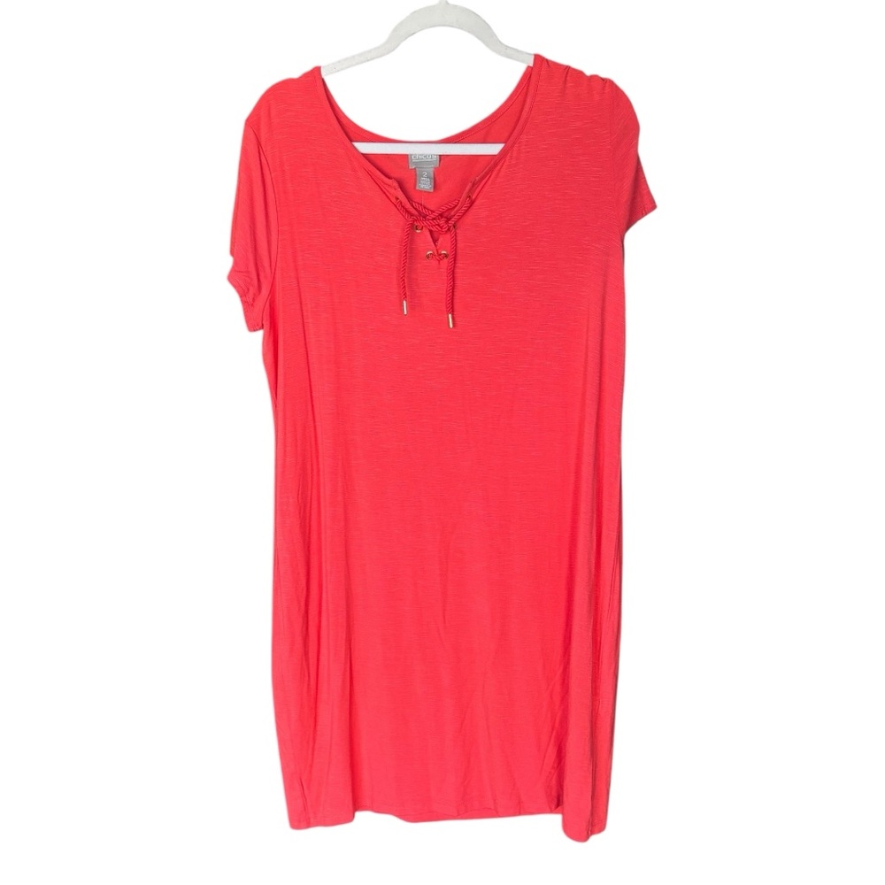 Chicos Coral Lace-Up Dress